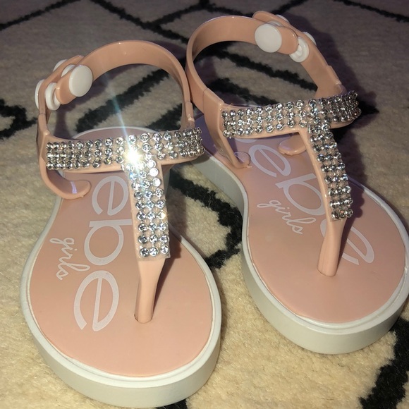 bebe Other - BEBE light pink rhinestone toddler sandal size 5/6